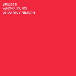 #F0273E - Alizarin Crimson Color Image